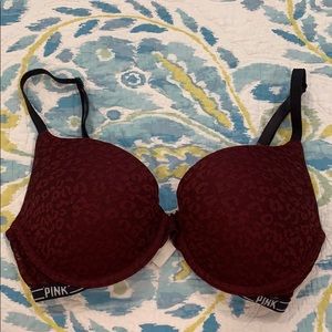 Pink push up bra